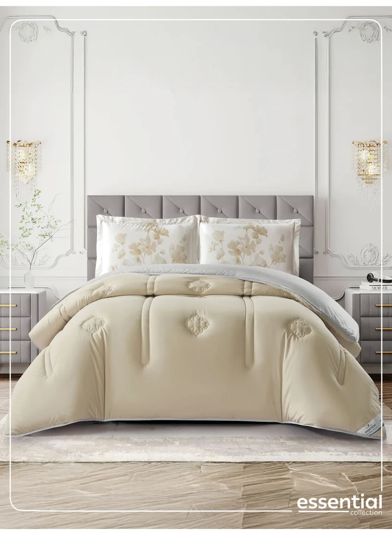 دوناتيلا 3 قطع الملك الحجم المطبوعة عكسها سرير مزدوج لحاف مجموعة 200*200 سنتيمتر مع استبدال الحشو (350 غسم) ، لينة الخوخ