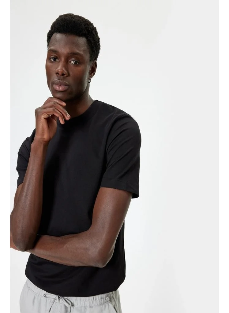 كوتون Basic T-Shirt Short Sleeve Crew Neck Cotton