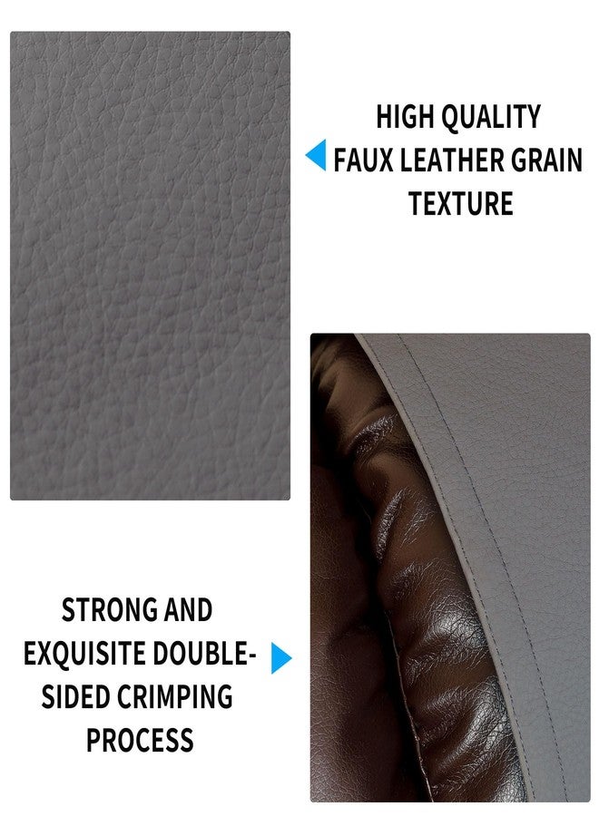 Hittun واقي مسند رأس كرسي الاسترخاء من هيتون، مانع للانزلاق، قابل للغسل، مصنوع من الجلد الصناعي، مناسب لكرسي الاسترخاء، مقاوم للماء، مناسب للأرائك والأثاث وكرسي المكتب ومقعد المسرح (رمادي داكن). - Image 4