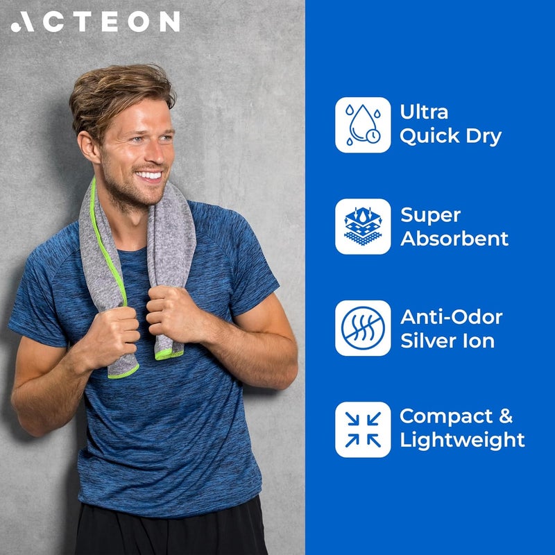 Acteon Microfiber Gym Towels 5 Pack – Quick Dry, Silver ION Odor-Free, Super Absorbent Sweat Towels for Women, Workout, Yoga, Pilates, Tennis, Running, Swimming, Travel – 16x30.5 Inch (Lavender Rose) - Image 2