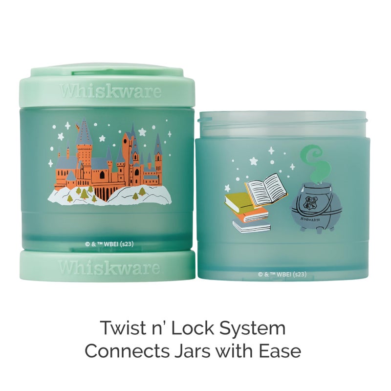 Whiskware Harry Potter Stackable Snack Containers for Babies, Kids, and Toddlers, 3 Stackable Snack Cups for School or Travel, Formula and Cupholder Friendly, Hogwarts - Image 3