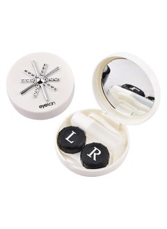 Eyekan Contact Lens Case With Mirror Container L And R Caps white  - Image 1