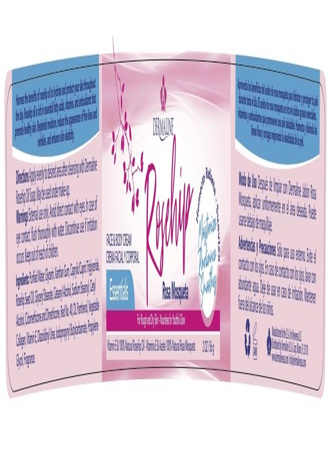 DERMALINE - 100% Natural Rosehip Oil Cream with Vitamin E 2 Oz - Image 3