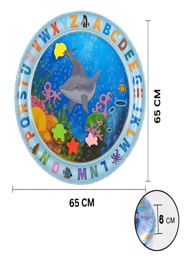 Estervig Inflatable Tummy Time Water Play Mat for Newborns - Baby Activity Floor Mat Toy for Infants & Toddlers, Round Leakproof Mat for Indoor Outdoor Fun, Early Growth Development Tool - Image 3