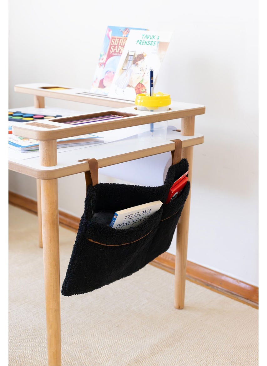 Hamur Dough Practical Hanging Organizer Baby Stroller Crib Side Wellsoft Organizer Black  - Image 2
