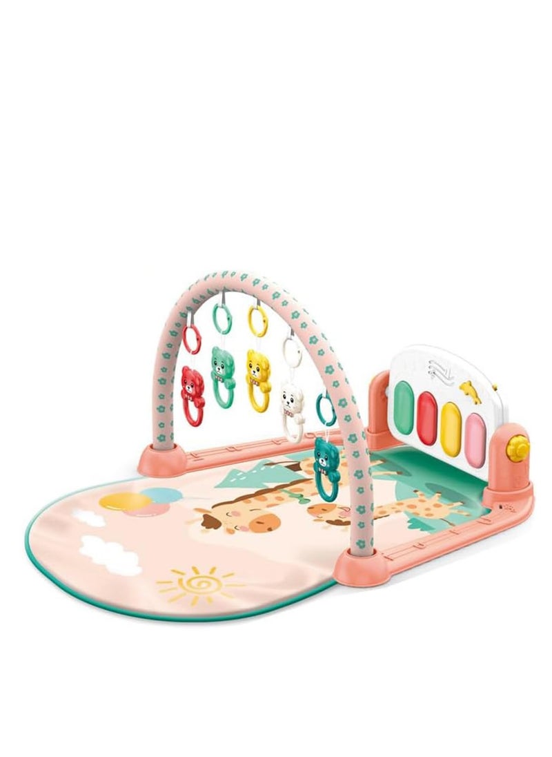 BAYBEE Baybee Pedal Piano Baby Play Gym Mat for Babies Activity Playgym for Baby with 5 Hanging Toys  Rotatable Piano Baby Bedding Set Crawling mats for floor Baby Play Gym Mat for Babies  - Image 3