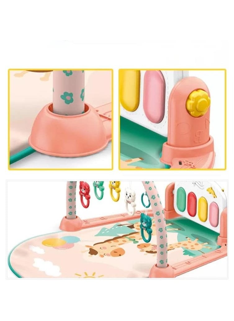 BAYBEE Baybee Pedal Piano Baby Play Gym Mat for Babies Activity Playgym for Baby with 5 Hanging Toys  Rotatable Piano Baby Bedding Set Crawling mats for floor Baby Play Gym Mat for Babies  - Image 4