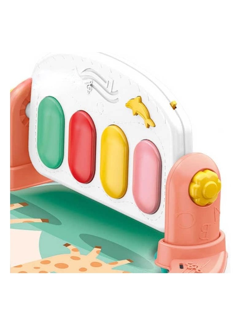 BAYBEE Baybee Pedal Piano Baby Play Gym Mat for Babies Activity Playgym for Baby with 5 Hanging Toys  Rotatable Piano Baby Bedding Set Crawling mats for floor Baby Play Gym Mat for Babies  - Image 5