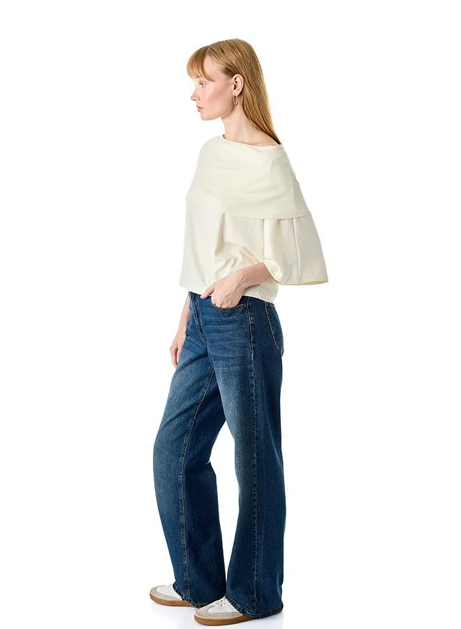 Koton  Solid Boat Neck Top for Women | Best Price UAE