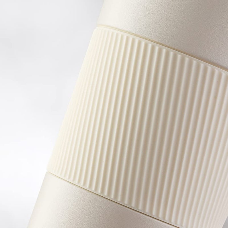 Wosta Insulated Travel Coffee Mug 2.0 | Double Wall Vacuum Stainless Steel Fat-Bottomed Coffee Cup Tumbler with Spill Proof Flip Lid for Hot and Ice Beverages (White Color, 510 Ml) - Image 5
