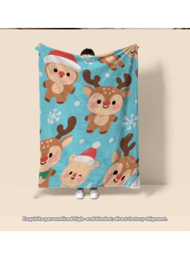 بطانية رقيقة من الفانيلا الكرتونية للأطفال والرضع (دافئة ومريحة، ومناسبة للنوم والألعاب) 70 سم * 100 سم