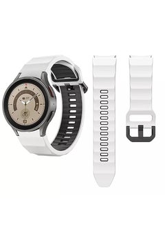 Dado Wavy Silicone Band Compatible with Samsung Galaxy Watch 5 Pro 45mm | 4 Classic 46/42mm | Watch 5/4 44/40mm, No Gap curved end strap  - Image 3