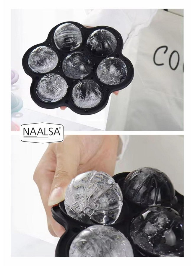 NAALSA Gola Round Ice Cube Trays for Freezer 7 Cavity Automatic Fill Design with lid Ice Tray for Freezer Silicone Food Grade for Whisker Cocktail - Image 4