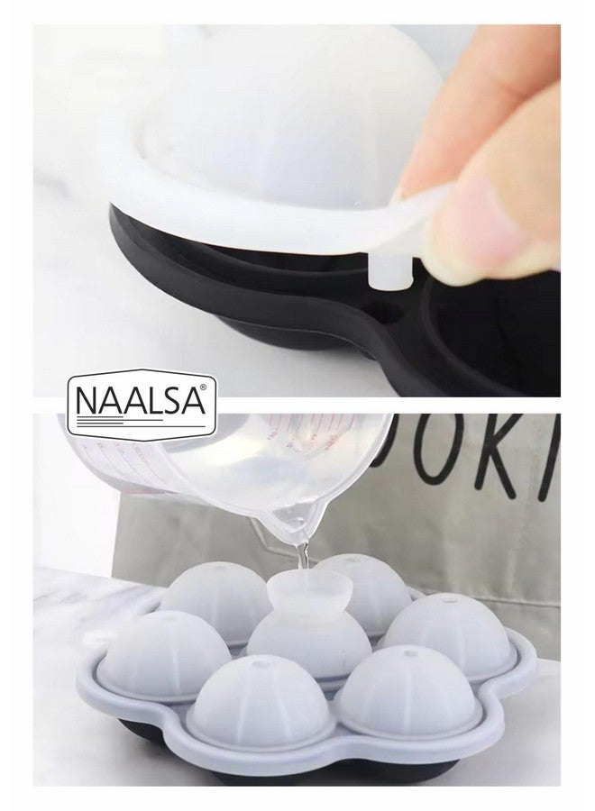 NAALSA Gola Round Ice Cube Trays for Freezer 7 Cavity Automatic Fill Design with lid Ice Tray for Freezer Silicone Food Grade for Whisker Cocktail - Image 5
