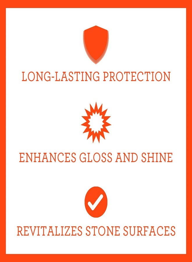 TriNova Granite Sealer & Protector - Best Stone Polish, Protectant & Care Product - Easy Maintenance for Clean Countertop Surface, Marble, Tile - No Streaks, Stains, Haze, or Spots - 18 fl oz - Image 2