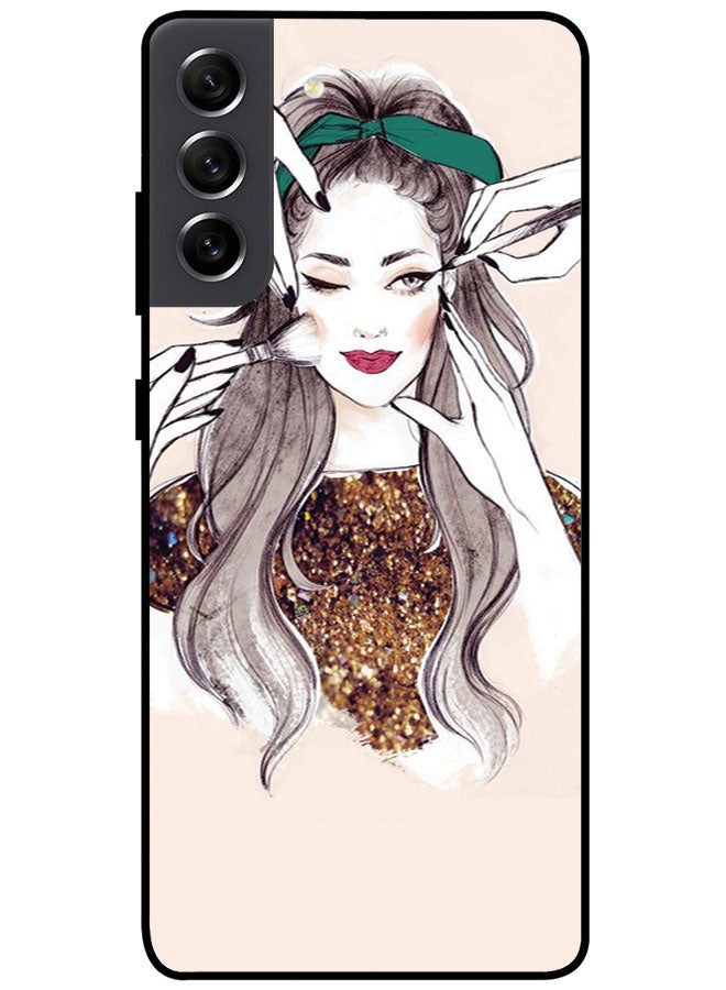 EYE CATCH Protective Case Cover For Samsung Galaxy S20 FE Smart Series Printed Protective Case Cover for Samsung S20 FE Makeup Girl - Image 1