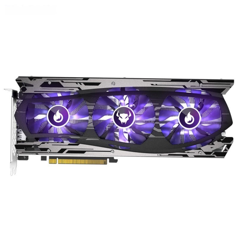 yeston Gaming Graphics Card 12G GDDR6 192Bit 15Gbps Memory Speed, Triple Cooling Fans 4 Heat Pipes Dual RGB Light Effect Intelligent Fan Speed - Graphics Card for PC Gamers - Image 1