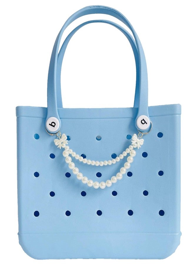QTMY Boho Pearls Bow Charms for Bogg Bag Accessories Rubber Beach Bag, Boho Purse Charms,90 - Image 1
