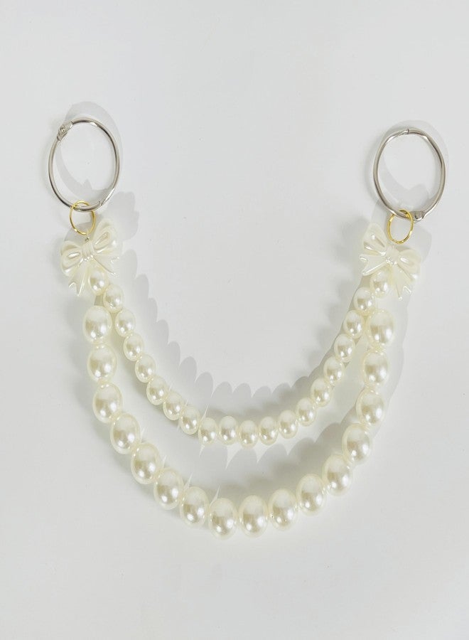 QTMY Boho Pearls Bow Charms for Bogg Bag Accessories Rubber Beach Bag, Boho Purse Charms,90 - Image 3