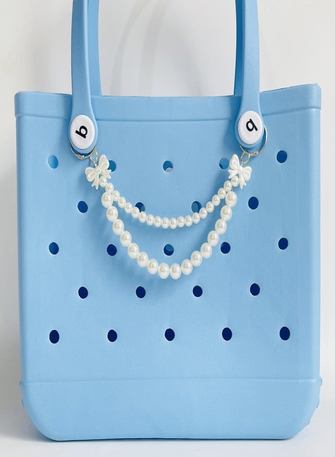 QTMY Boho Pearls Bow Charms for Bogg Bag Accessories Rubber Beach Bag, Boho Purse Charms,90 - Image 5