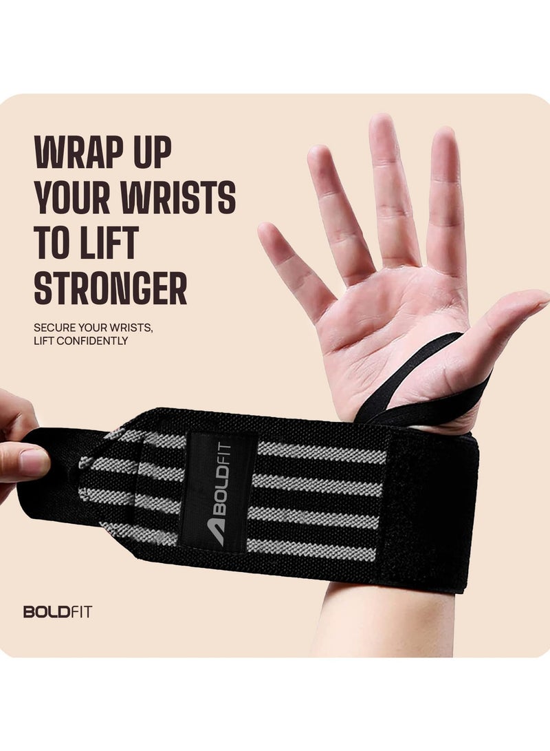 BOLDFIT Gym Hand Grip Wrist Supporter Band with Thumb Loop Straps For Men and Women  - Image 4