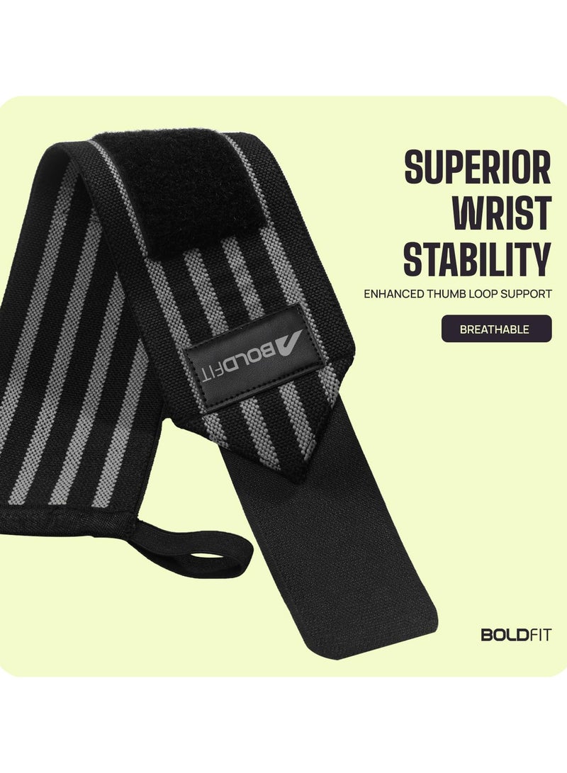 BOLDFIT Gym Hand Grip Wrist Supporter Band with Thumb Loop Straps For Men and Women  - Image 5