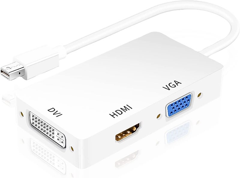 Tobo Mini DisplayPort to HDMI VGA DVI Adapter,Thunderbolt 2 to VGA HDMI DVI Converter (Male to Female),3 in 1 Mini DP Adapter for Laptop Connect Monitor TV ProjectorTD-192TC. - Image 1