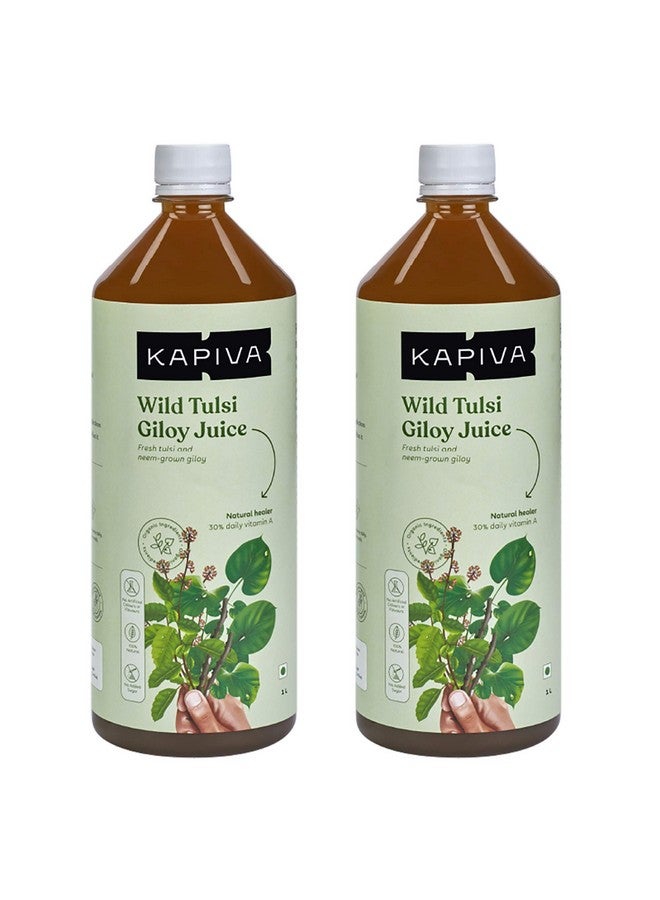 Kapiva Kapiva Wild Tulsi Giloy Juice (2L) | Fresh Tulsi and Neem-grown Giloy to Support Immune Health - Super Saver Pack of 2  - Image 1