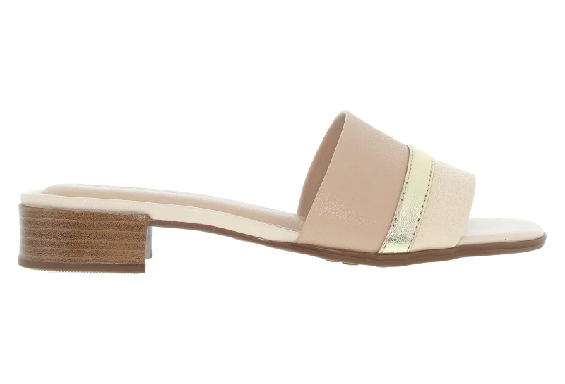 MODARE MODARE Low Heel Sandals for Ladies – BEIGE Sandals with Slip On | Comfortable PU Upper & TPR Sole