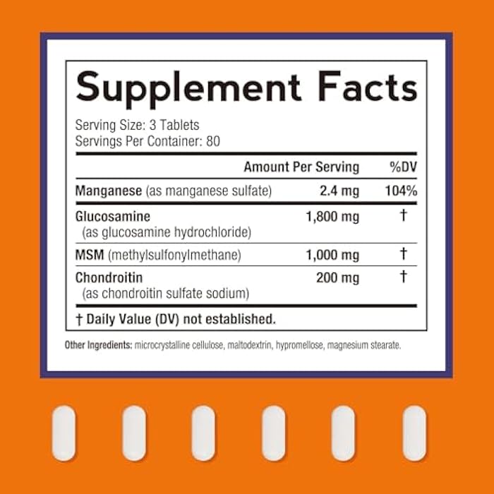 Doctor's Recipes Glucosamine Chondroitin MSM and Manganese Supplement, 1800 mg Glucosamine HCl, NO Shellfish, Healthy Structure & Movements, Flexibility Support for Men & Women, 240 Tablets - Image 2