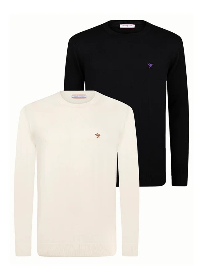 فيليكس هاردي طقم كنزات بياقة دائرية قطعتين