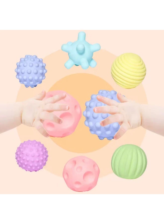 بيبي جوي مجموعة كرات استشعار ناعمة للأطفال – 6 قطع بأشكال وألوان مختلفة لتنمية الإدراك الحسي والمهارات الحركية - Image 5