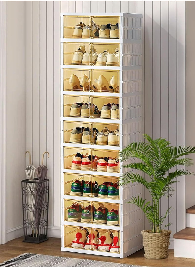 ALMUFARREJ - 9-Layer Shoe Box, Foldable Storage Box Plastic 18 Of Pairs 34X44X156 Cm - Image 1