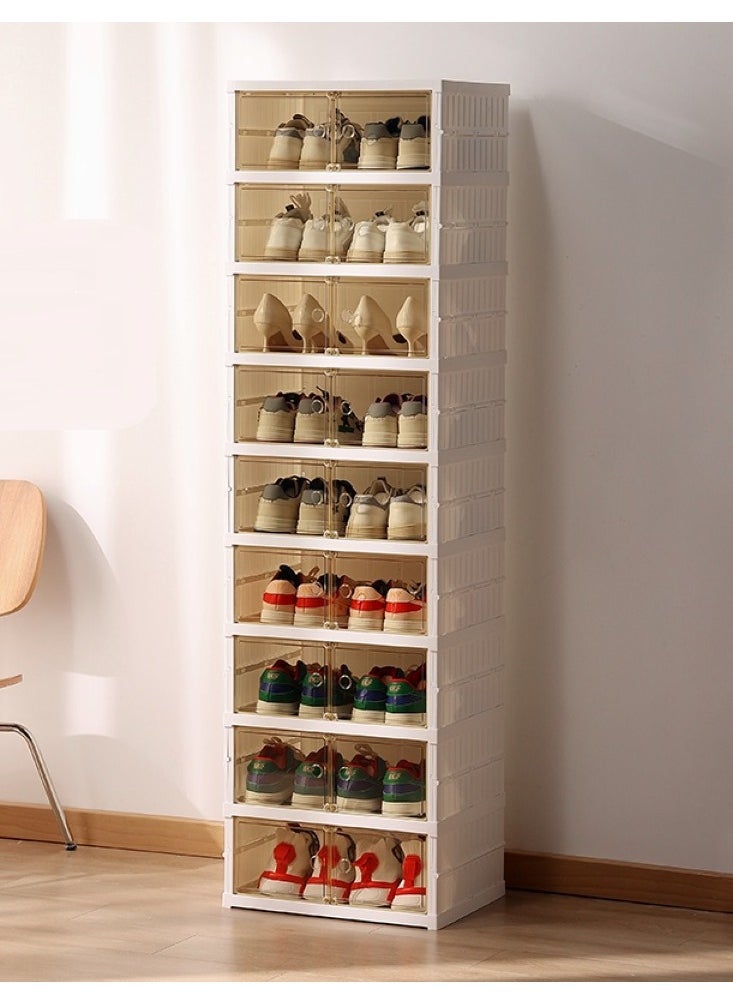 ALMUFARREJ - 9-Layer Shoe Box, Foldable Storage Box Plastic 18 Of Pairs 34X44X156 Cm - Image 1
