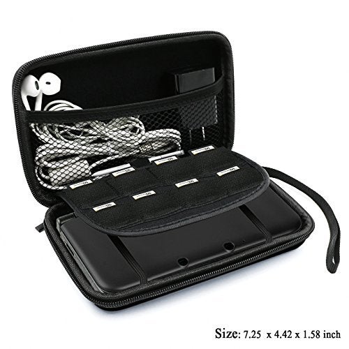 ADVcer 3DS Case, EVA Waterproof Hard Shield Protective Carrying Case with Detachable Hand Wrist Strap Compatible with Nintendo New 3DS, 3DS, 2DS XL or DSi, DS Lite, Black - Image 2