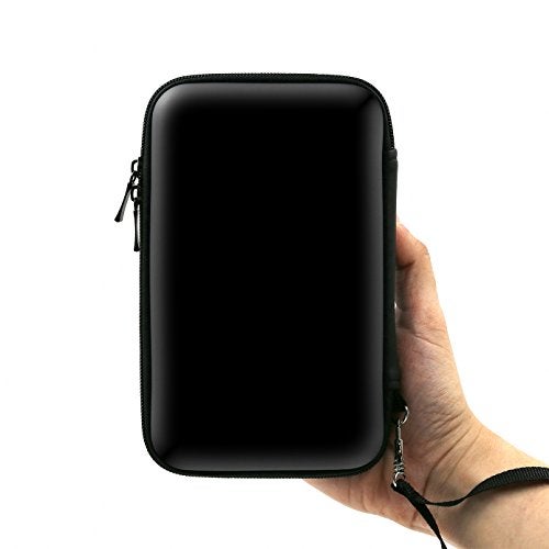 ADVcer 3DS Case, EVA Waterproof Hard Shield Protective Carrying Case with Detachable Hand Wrist Strap Compatible with Nintendo New 3DS, 3DS, 2DS XL or DSi, DS Lite, Black - Image 1