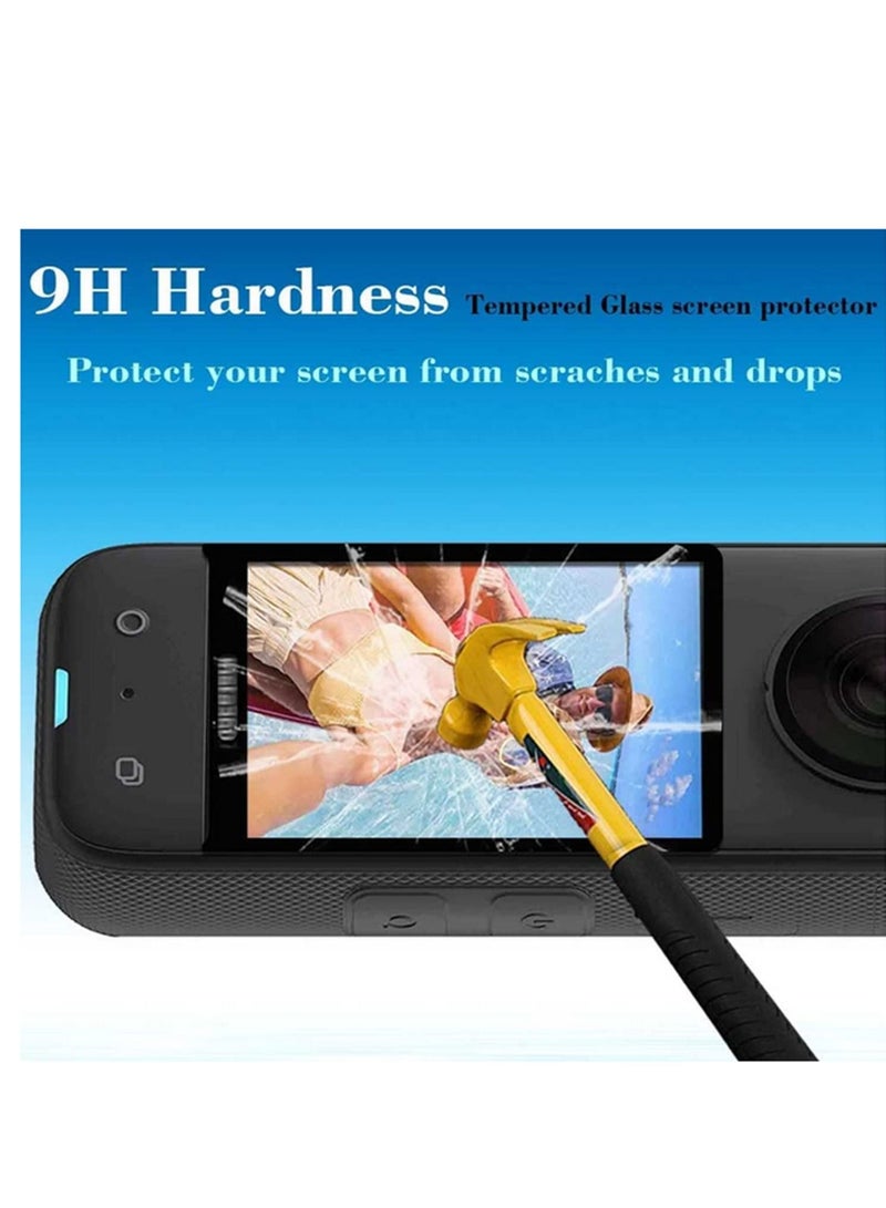 2pack Screen Protector for Insta360 X3 Tempered Glass 0.3mm 9H Hardness Anti-Scrach Anti-Fingerprint Anti-Bubble - Image 3