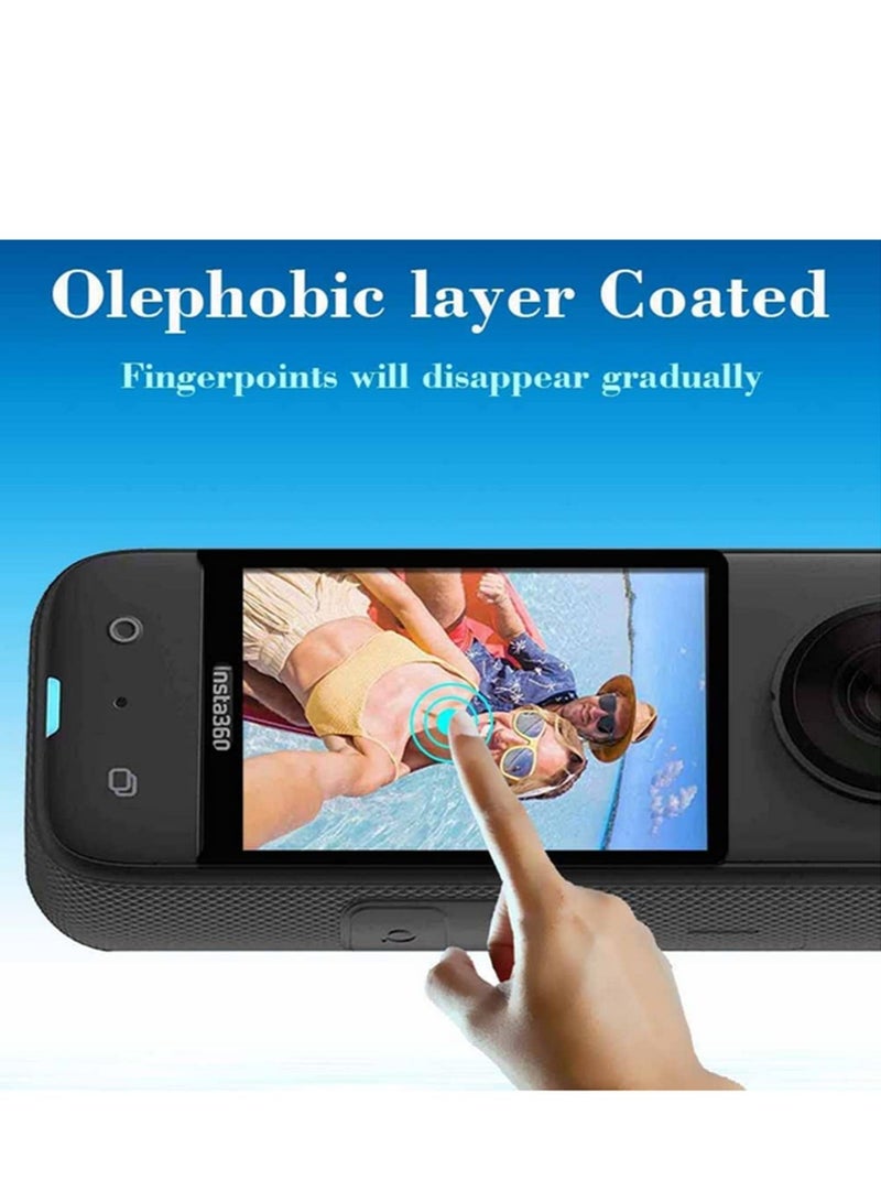 2pack Screen Protector for Insta360 X3 Tempered Glass 0.3mm 9H Hardness Anti-Scrach Anti-Fingerprint Anti-Bubble - Image 4
