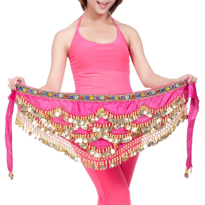 Belly Dance Sequined Waist Chain Dark purple - Image 4