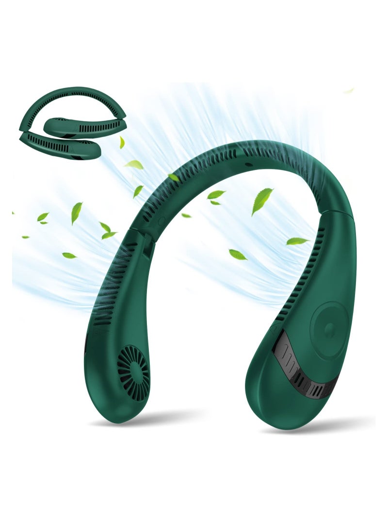 KASTWAVE Portable Neck Fan Hands Free Bladeless Fan 5000mAh Foldable Fan 360 Cooling Wearable Personal Fan with 3 Speeds 80 Air Outlet for Travel Outdoor Home Office School Camping - Image 1