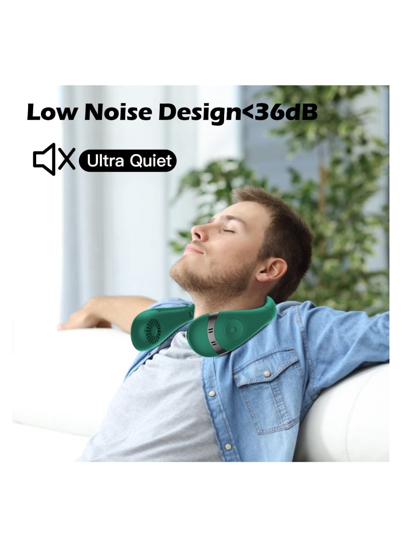 KASTWAVE Portable Neck Fan Hands Free Bladeless Fan 5000mAh Foldable Fan 360 Cooling Wearable Personal Fan with 3 Speeds 80 Air Outlet for Travel Outdoor Home Office School Camping - Image 5