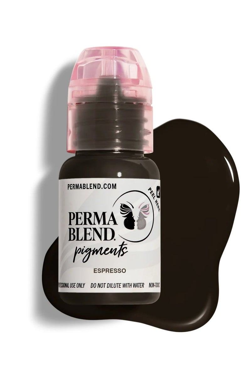 Perma Blend Perma Blend Espresso PMU Pigment – 15ml – High Opacity Ink for Microblading & Powder Brows - Image 1