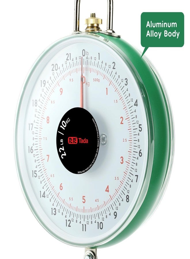 ta da Tada 22LBS Double-Sided Display Mechanical Hanging Scale with Weighing Pan for Farm, Kitchen Food and Produce Weighing - Image 4