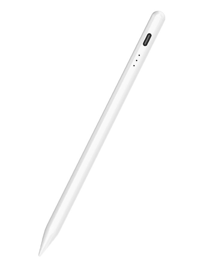 Stylus Pen for iPad 2018-2024, Fast Charging With Tilt Sensitivity & Palm Rejection, Magnetic Pen for iPad 2018 and Later White - Image 1
