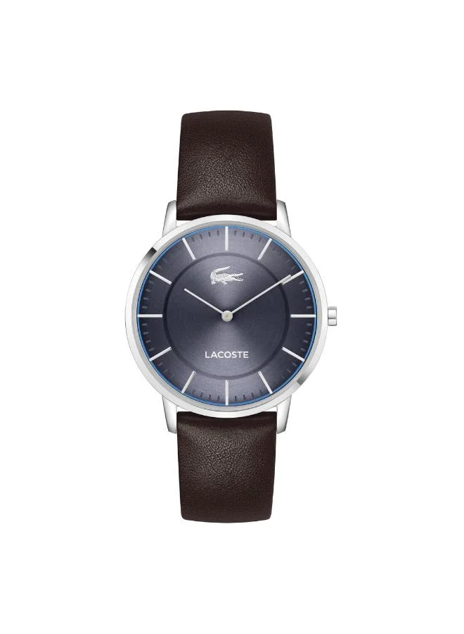 لاكوست ساعة كوارتز تناظرية بحزام جلدي