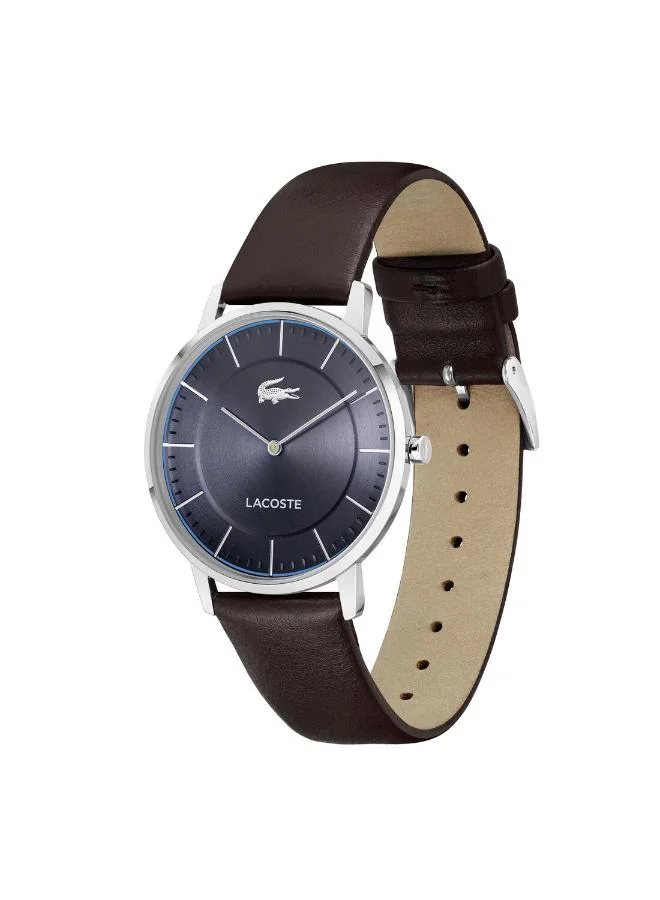 لاكوست ساعة كوارتز تناظرية بحزام جلدي