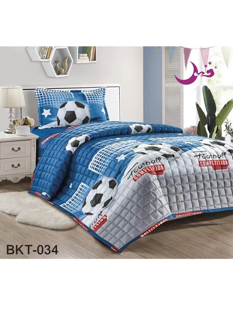 Moon - Compressed Bed Comforter Set Consisting of 3 Piece Children's Drawings - Image 1