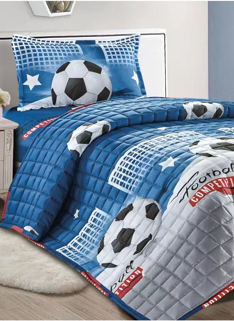 Moon - Compressed Bed Comforter Set Consisting of 3 Piece Children's Drawings - Image 1