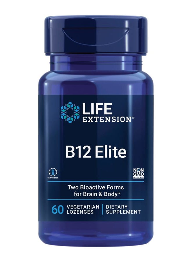Life Extension B12 Elite, 60 Vegetarian Lozenges - Image 1