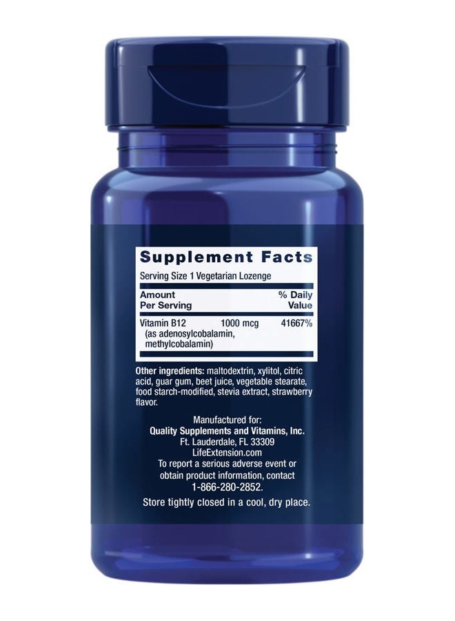 Life Extension B12 Elite, 60 Vegetarian Lozenges - Image 2